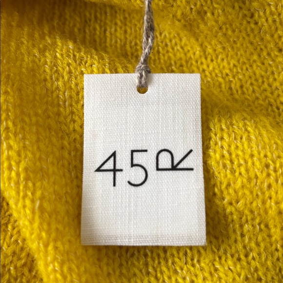 NWT 45R gold 100% wool sweater, body, cropped, oversized, size 00 (OS) - Picture 4 of 10